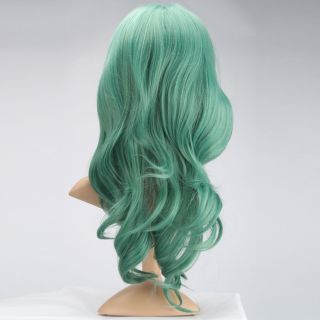 New Anime Blue Green Long Curly Hair Cosplay Wig 21 65 Inch
