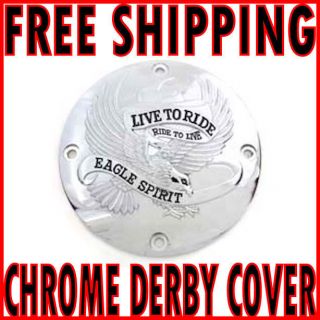 Chrome Derby Clutch Inspection Cover 1994 2003 Harley Sportster XL 883 1200