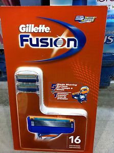 16 Gillette Fusion Power Razor Blades Shaving Replacement Cartridges NIP