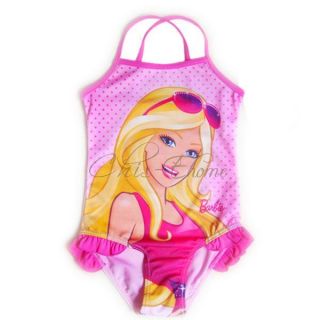 Girl Kid Barbie Princess Swimsuit Swimwear Swimming Swim Costume Age 2 7 Years