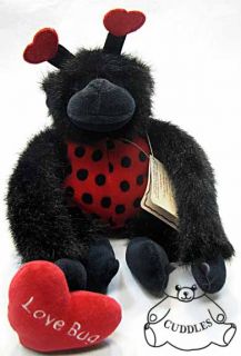 Kirbry Gorilla Love Bug Boyds Bear Plush Toy Stuffed Animal Monkey Lady Fun BNWT