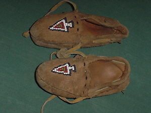 Antique Moccasins Native American Indian Baby Moccasins Circa 1890 S