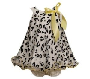 Baby Girls Bonnie Jean Cheetah Print Dress Size 18 Months Spring Easter Clothing