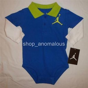 Nike Air Jordan Baby Boys Bodysuit Shirt Clothes Romper Set Sz 3 6M 6 Months