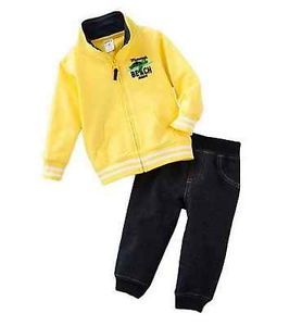 Carters Baby Boy Winter Fall Clothes 2 Piece Set Yellow 3 6 9 12 18 24 Month