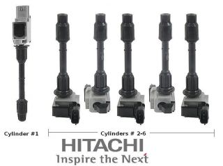 Nissan Pathfinder 2000 Ignition Coil Set of 6 Hitachi 224484W000 New