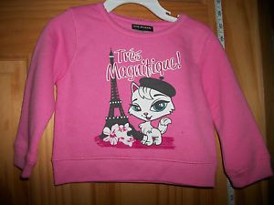 New Joe Boxer Baby Clothes 12M Infant Sweatshirt Cat Pink sweat Shirt Top Kitten