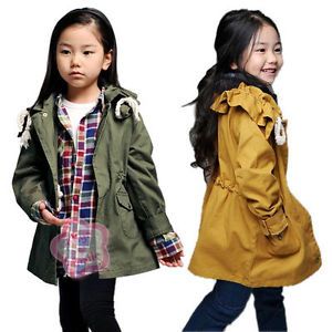 Girls Trench Coat Wind Jacket Baby Dress Kid Clothing Outwear 1 PC Outfit Sz 4 9