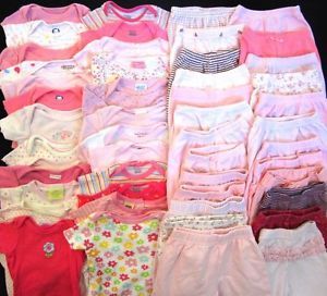 Baby Girl Clothes Lot 50 Piece Preemie Newborn 0 3 Month Spring Summer