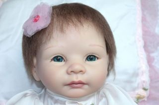 22 inches Reborn Baby Doll Soft Silicone Vinyl Stuffed PP Cotton Body