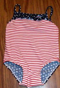 Baby Girls Old Navy Flag Bathing Swim Suit Stars Stripe