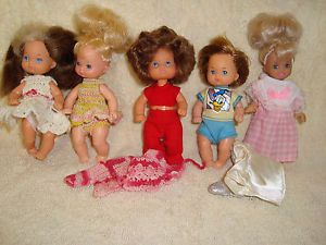 Vintage Mattel Baby Doll Lot Heart Family 1976 Lovely Patsy Clothes Shoes Kelly