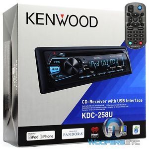 Kenwood KDC 258U CD  WMA Pandora iPod USB Aux Equalizer 200W Car Stereo New