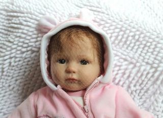 Reborn Baby Doll Silicone Vinyl Head with Stuffed Cotton Body 16" Lifelike Toy