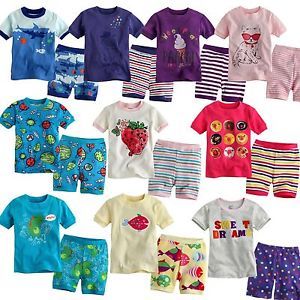 Baby Toddler Kid's Clothes Boys Girls Sleepwear Pajama Size 12M 4T "Short"