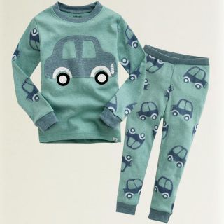 Vaenait Baby Toddler Kid Boys' Loungewear Sleepwear Top Bottom Set"Mini Car"