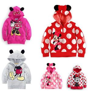 Disney Baby Boys Girls Minnie Mouse Coat Outwear Tops Clothing Hooded Clothes