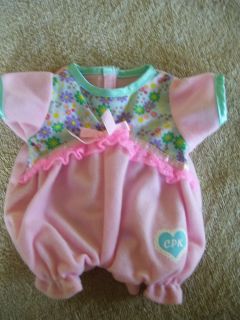 Cabbage Patch CPK Clothes Soft Flowery Baby Jumper Outfit 10 12 in Doll Girl