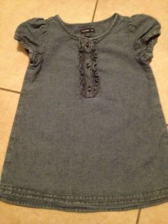 Baby Gap Jean Dress Girls 18 24mo Excellent 18 24 Months Trendy Ruffles Blue