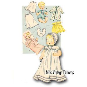 Vtg 11"12" Doll Clothes Pattern Tiny Tears Betsy Wetsy Thumbelina Baby Dear
