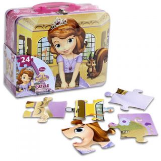 Disney Princess Sofia The First Tin Box with Puzzle Metal Jewelry Box Toy Box