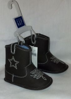 New Baby Gap Boys Girls Brown Boots Cowboy Cowgirl Look Toddler Sz 4