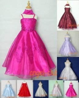 M4016 Organza Bridesmaid Pageant Flower Girl Dresses in Colors Sz 4 18