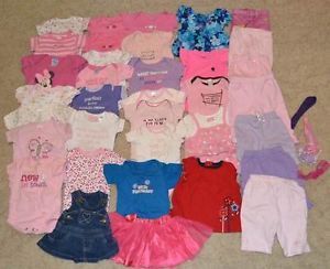39 PC Lot Spring Summer Clothes Baby Girls Size Newborn 0 3 3 Month