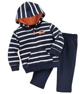 Carters Baby Boy Clothes 2 Piece Set Navy Blue Car 3 6 9 12 18 24 Months