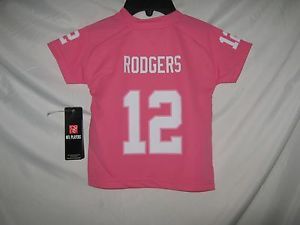 Packers Aaron Rodgers Pink NFL Team Apparel Girls Toddler Jersey Size 4T