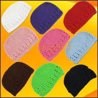 Infant Toddler Baby Crochet Beanie Kufi Hat Cap 9 Colors