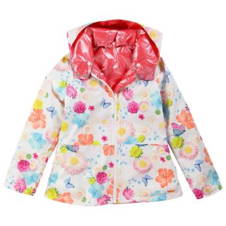 Kenzo Girls Pink White Floral Print Reversible Raincoat BNWT SS13 Collection