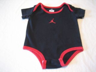 Baby Boys Nike Air Jordan Black Red Onepiece Size 0 3 Months