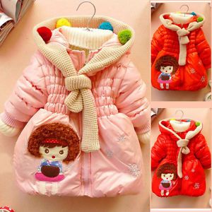Sale Baby Girl Clothes Winter Coat Kids Pink Jacket Gown 2 6Y with Zip Girls