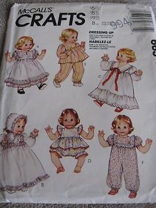 McCall's 663 Baby Doll Clothes to Fit SM Med LG 'Dolls Sewing Pattern Uncut