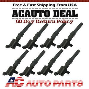 Set of 8 Ignition Coils on Plug Pack for 2006 2011 Ford Lincoln Mercury V8 DG508