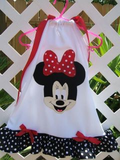Custom Boutique Minnie Mouse Full Face White Pillowcase Dress 