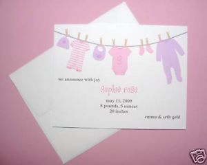 50 Baby Clothes Birth Announcement Personalized Girl