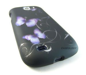 Blk Elegant Butterfly Hard Case Cover Samsung Exhibit II 2 4G Phone Accessory