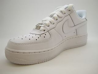 314192 117 Boys Youth Nike Air Force 1 White Uptown Sneakers