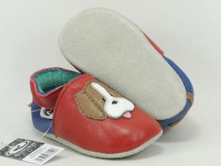 Roper Cowbabies Infants Prewalkers Baby Shoes Red Dog Woof Leather 167