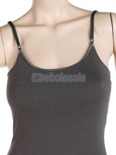 4X Women's Long Strap Camisole Tank Top Cotton Vest T Shirt Shelf Bra XXXL