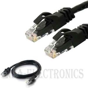 30 ft Feet RJ45 Cat6 Ethernet LAN Network Cable Patch Cord for Router Black