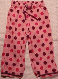 Mini Boden Pink Polka Dot Corduroy Pants Little Girl Sz 2 3