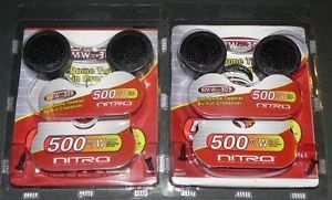 2 Pairs of New Nitro BMW 309 500W Soft Dome Mini Car Tweeter Built in Crossover