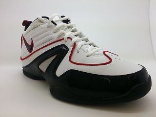 426523 162 Mens Nike Air Flight Above White Black Patent Red Training Sneakers