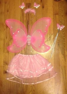Girl Toddler Pink Butterfly Fairy Princess Cute Dress Up Costume 2 3 yr Old
