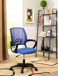 Kings Brand Blue Mesh Fabric Upholstery Home Office Chair New