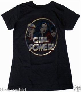 New Junk Food DC Comics Super Heroes Girl Power Juniors T Shirt Wonder Woman