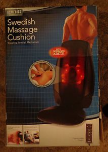 Homedics Swedish Massage Cushion w Heat MCS 360H Massaging Cusion Chair Pad